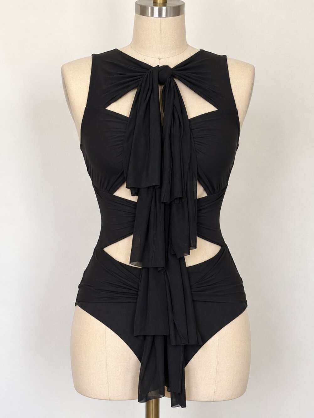 Maygel Coronel Nebbia Black Cutout Bodysuit One Size